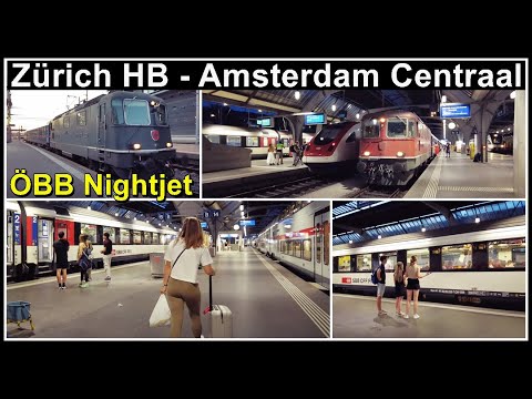 ÖBB NJ (Nightjet) vom HB Zürich nach Amsterdam Centraal | Stadt Zürich | Schweiz 2023