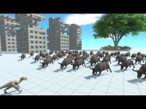 100 Cape Buffalo vs ALL TEAMS Animal Revolt Battle Simulator