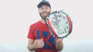 Video thumbnail: Easton Professional Collection Stars and Stripes 34" Fastpitch Catcher's Mitt: PC21FPUSA