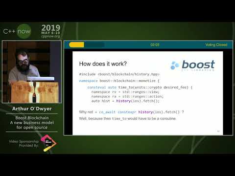 C++Now 2019: Arthur O'Dwyer "Boost.Blockchain: A new business model for open source”