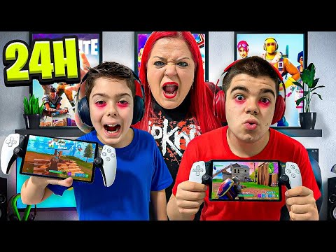 24H PLAYING PORTAL on PS5! My MOM is ANGRY😡🎮