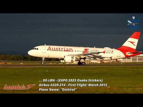 Austrian Airlines OE LBN - (EXPO 2025 Osaka Stickers) - Vienna International Airport