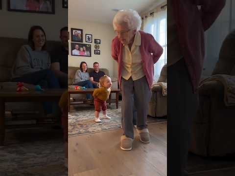 Grandma got up, stretched her back and headed across the room. #shorts #funny
