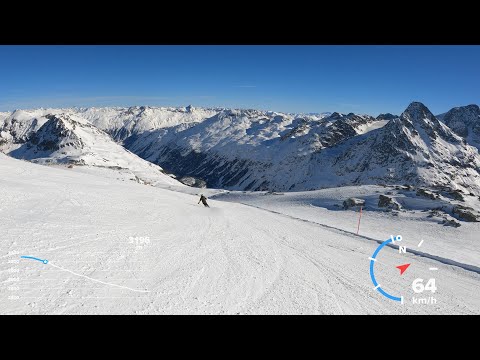 Corvatsch 3303m: Skiing from the highest peak in St.Moritz 4K