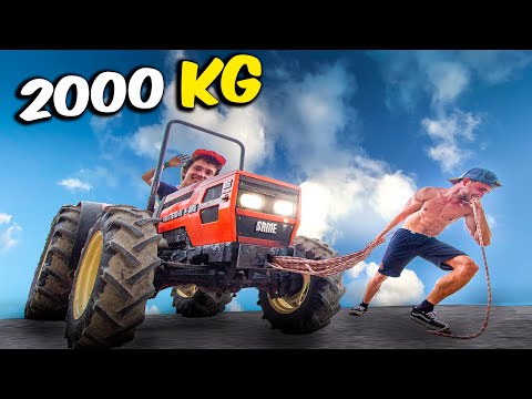 I CHALLENGE my brother to PULL a TRACTOR by hand