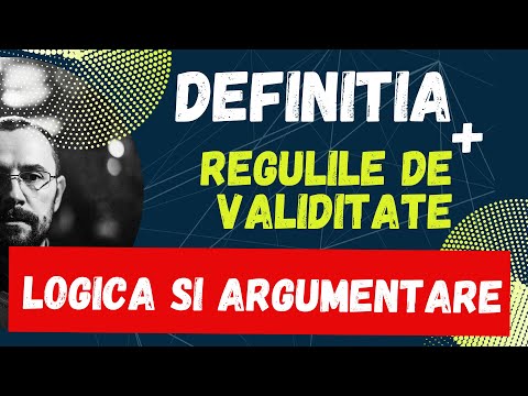 Bac Logica si argumentare, Definitia, structura si reguli de validitate