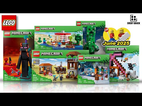 LEGO Minecraft June 2025 Sets - Speed Build (60fps)