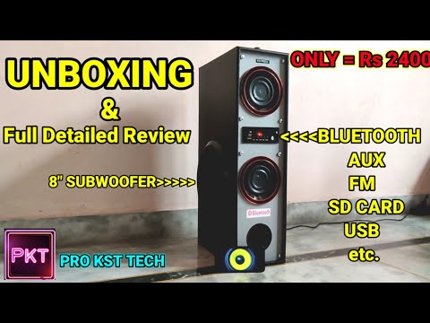 AMAZING!!!! Tower Speaker With 8" Subwoofer, Bluetooth, Aux, FM, etc. Only!!!! Rs 2400!!!!!