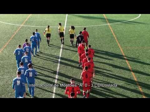 Internacional de Móstoles 0-3 CD Coslada / Goles y paradas / Preferente G2 - J17 / 2019-20