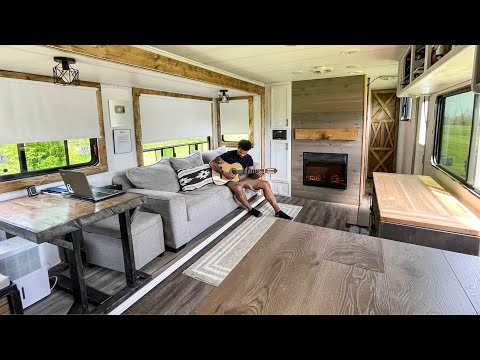 Guy Completely Transforms RV Into A Tiny Home, And The Results Are Stunning