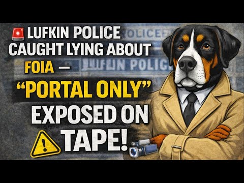 🚨🐶 Lufkin Police Department CAUGHT LYING About FOIA — “Portal Only” EXPOSED on Tape!