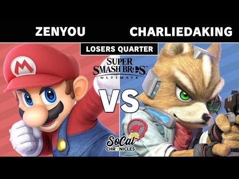Smash Ultimate Tournament - Em | Zenyou (Mario) vs Charliedaking (Fox) Losers Top 8