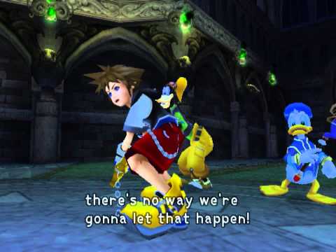 Kingdom Hearts, English cutscene: 177 - Fighting Maleficent - HD 720p