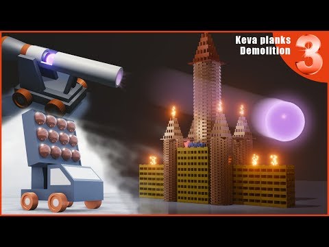 Keva plank building destruction / Oddly Satisfying 3D Animations