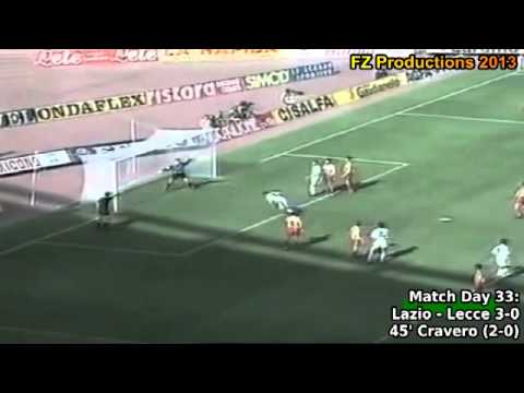Serie A 1993 1994, day 33 Lazio   Lecce 3 0 Cravero goal)