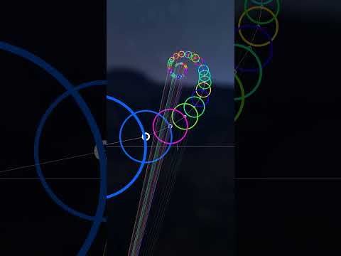 Fourier Series of a sawtooth wave animated with “DefinedMotion” #math #visualization #3blue1brown