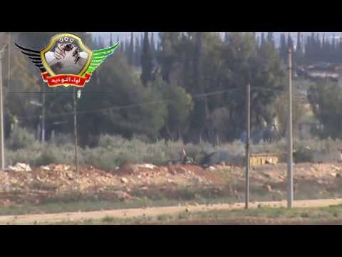 استهداف وإعطاب رشاش 23 لقوات النظام في محيط اللواء 80 في ريف حلب من قبل كتيبة عمرو ابن الجموح