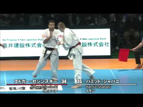 【新極真会】 The 11th World Karate Championship Men 3rd round7 Edgard Secinski vs Hamid Shabani