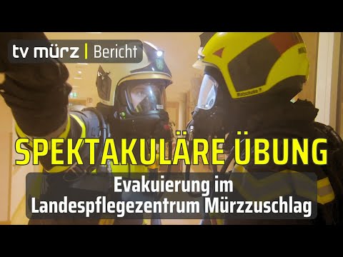 tv mürz | Spektakuläre Übung: Evakuierung im Landespflegezentrum Mürzzuschlag