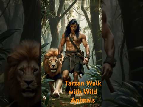 Tarzan Walks With Jungle Animals – Tiger, Lion, Cobra, Gorilla, Panther, Eagle #jungleadventure