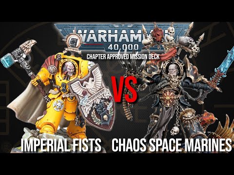 Imperial Fists Vs Chaos Space Marines - Warhammer 40k 10th Edition