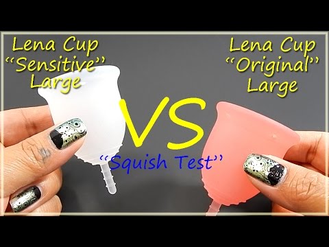 Lena Sensitive Lg vs Lena Original Lg "Squish Test" - Menstrual Cup