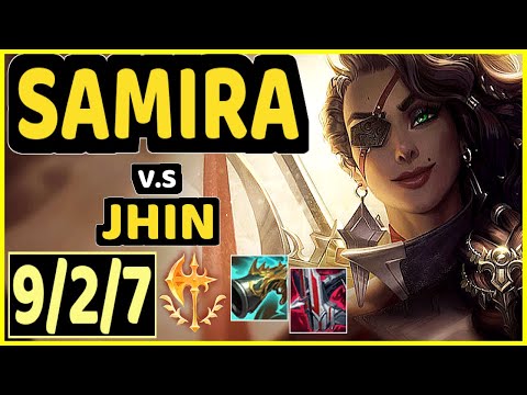 SAMIRA vs JHIN - 9/2/7 KDA BOTTOM ADC CHALLENGER GAMEPLAY - BR