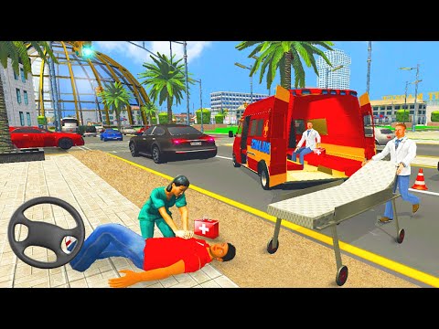 AMBULANCE RESCUE DRIVER Simulator #1 - Emergency DRIVING SIMULATOR - Android Gameplay