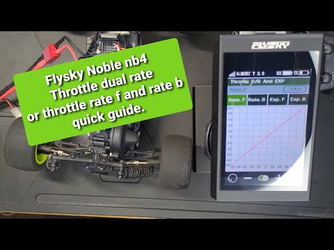 Flysky Noble nb4 throttle rate f and rate b or throttle dual rate guide.
