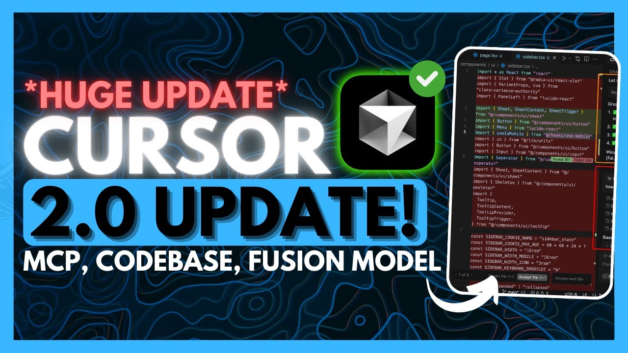 Cursor UPDATE: Code Editor just got EVEN BETTER! (MCP Servers, Codebase Understanding, Fusion Model)