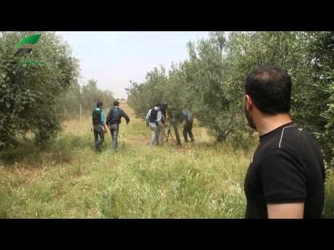 استهداف مقرات النظام في بلدة خربة غزالة في ريف درعا بقذائف الهاون من قبل لواء مغاوير الجنوب