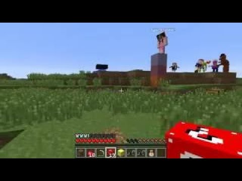 PAT and JEN PopularMMOs Minecraft SNOW Man CHALLENGE GAMES Lucky Block Mod Modded Mini Gam