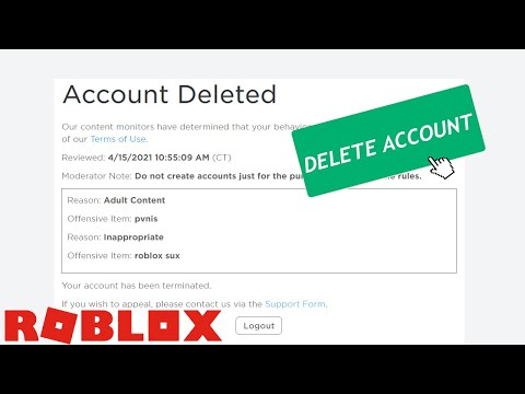 How To Delete Your Roblox Account Working 2021 Youtube