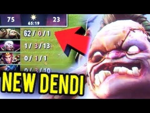 WORLD RECORD!!! PUDGE 62 Kills THE NEW NAVI DENDI PRO GAMEPLAY Dota 2