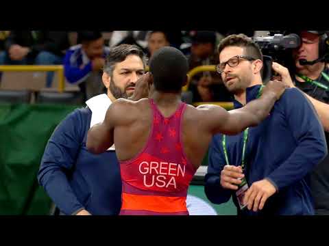 Round 2 FS - 70 kg: J. GREEN (USA) v. K. KINOSHITA (JPN)