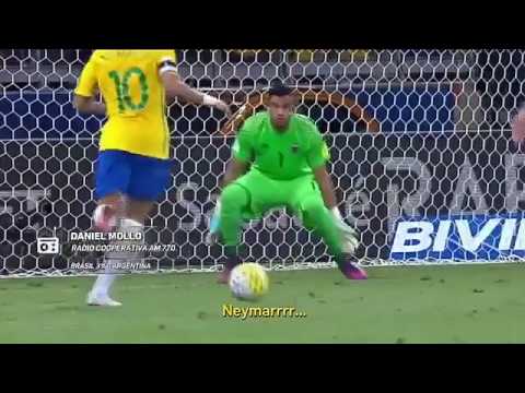 Brasil 3 x 0 Argentina NARRAÇÃO ARGENTINA DRAMÁTICA "COMO DOI "