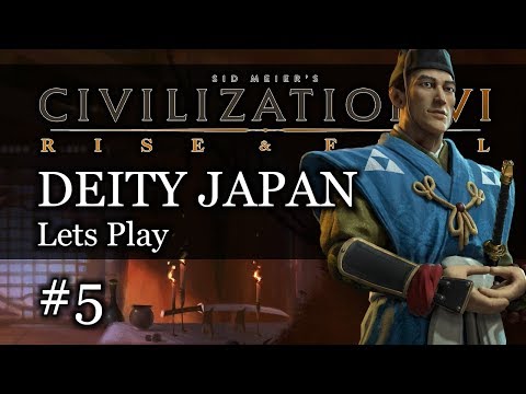 #5 Japan Deity Civ 6 Rise & Fall Gameplay, Let's Play Japan!