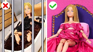 Oh No, Barbie Is In Jail! *Cool Doll’s Gadgets For Doll Makeover* by Gotcha!