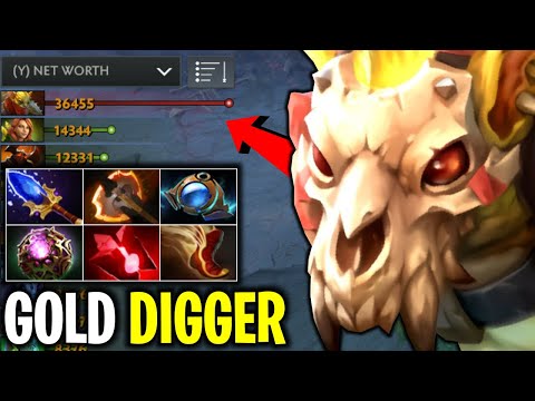 GOLD DIGGER 7159 GOLD STEAL BOUNTY HUNTER MAGIC BUILD | DOTA 2