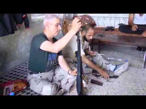 استراحة لتنظيف السلاح من قبل لواء حمص الوليد في درعا المحطة