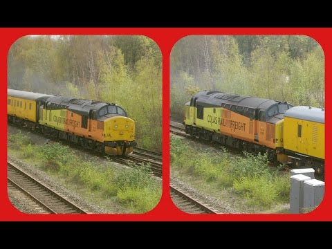 Holywell Junction 21.4.2016 - Colas 37175 & 37421 on test train - Class 37