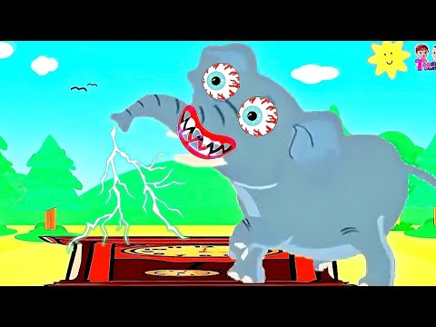 THE BIG ELEPHANT MAKE THE CLOCK FLAT | HICKORY DICKORY DOCK