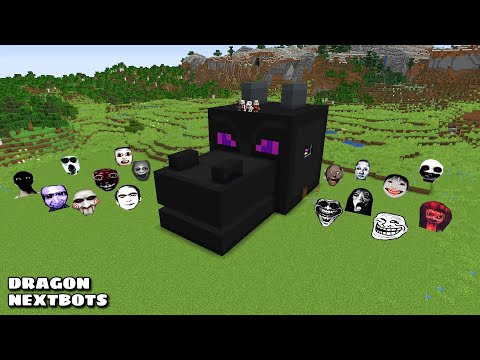 SURVIVAL DRAGON HEAD WITH 100 NEXTBOTS in Minecraft - Gameplay - Coffin Meme