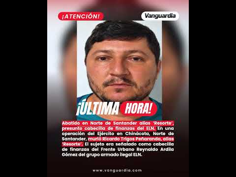 Abatido en Norte de Santander alias ‘Resorte’, presunto cabecilla de finanzas del ELN