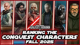 Ranking the Conquest (Proving Grounds) Characters in SWGOH - Fall 2025