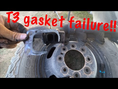 Cummins boost leak! Turbo gasket failure.