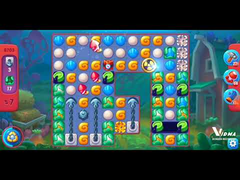 Fishdom. 8703 hard level no boosters and diamonds. 12 moves