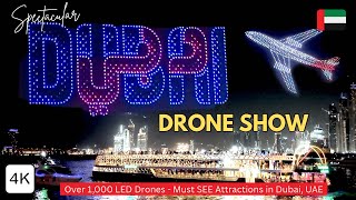 Check Out The SPECTACULAR Drone Show in Dubai, UAE! Dubai Shopping Festival 4K