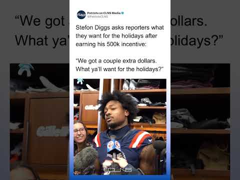 Stefon Diggs asks reporters what they want after receiving his 500k incentive 😂