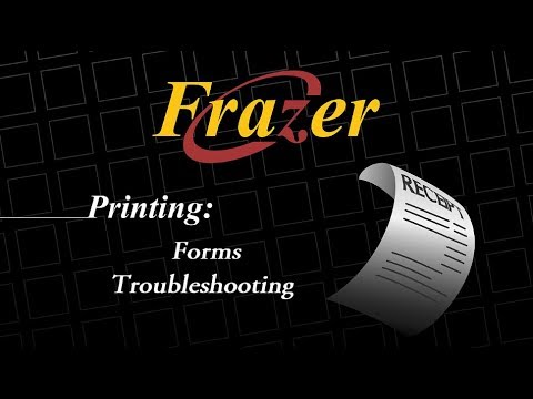Frazer Tutorial - Forms Troubleshooting